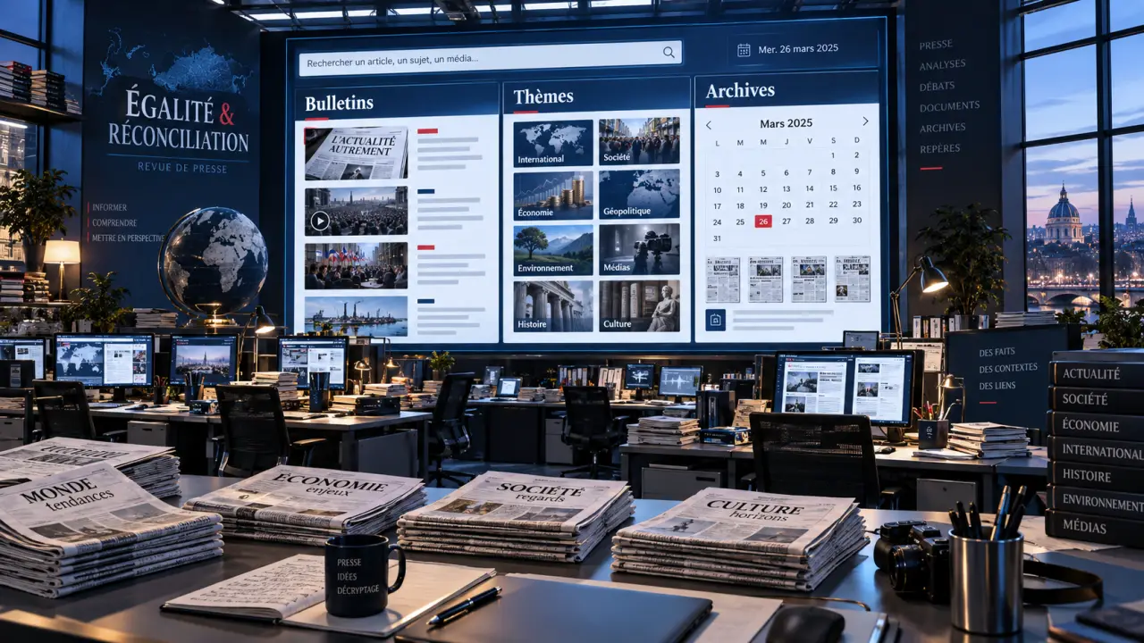 Où consulter la revue de presse d’Égalité et Réconciliation : bulletins, thèmes et archives